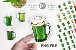 Green Beer Sticker Product Image 1