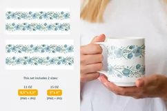 Floral Mug Sublimation Wraps in PNG. 11oz & 15oz Mugs Product Image 3