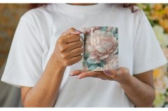 3D Peony Flowers Mug Wrap | Sublimation Coffee Product Image 6