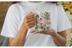 3D Flowers Mug Wrap | Sublimation Coffee Cup Product Image 2