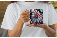 3D Flower Patriotic Mug Wrap | Mug sublimation design Product Image 2