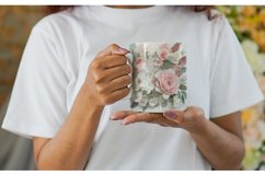 3D Flowers Mug Wrap | Sublimation Coffee Cup Product Image 2