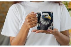 3D Bald Eagle with Floral | Mug sublimation design Product Image 2