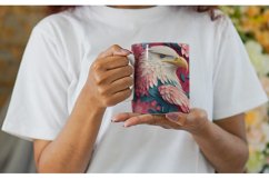 3D Patriotic Eagle Floral Mug Wrap | Sublimation Coffee Product Image 6