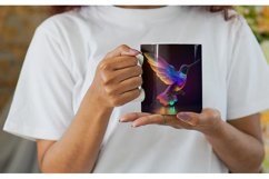 3D Neon Hummingbird Mug wrap| Mug sublimation design Product Image 10