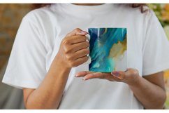 Watercolor Luxury Teal Agate Mug Wrap| Mug sublimation desig Product Image 8