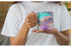 3D Holographic Wavy Fluid Mug Wrap| Mug sublimation design Product Image 2