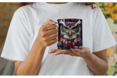 4th Of July | 3D Owl American Patriotic Mug Wrap Product Image 2