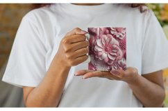 3d Pink Flower Illustration mug wrap | Mug sublimation desig Product Image 2