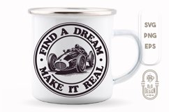 Old School Raceing Car Design | Positive Saying SVG File Product Image 2