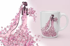 Fairy Wedding Invitation Bride in floral dress & butterfly Product Image 4