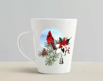 Watercolor Christmas clipart with cardinal bird. Sublimation Product Image 5