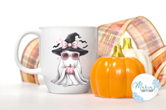 Cute Ghost with Pink Bow, Cute Halloween Ghost PNG Product Image 3