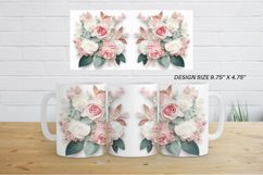 3D Flowers Mug Wrap | Sublimation Coffee Cup Product Image 3