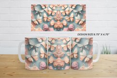 3D Butterfly Floral Mug Wrap | Sublimation Coffee Product Image 7