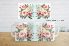 3D Flowers Mug Wrap | Sublimation Coffee Cup Product Image 3