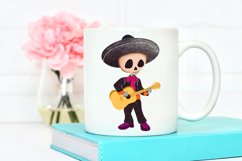 Guitarist Dia De Los Muertos Sublimation Design Product Image 2