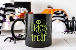 Trick or treat | Halloween Round Ornament Sign Product Image 2