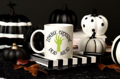 Zombie Crossing Dead Ahead | Halloween Round Ornament Sign Product Image 4