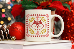 Scandinavian Christmas Fox | Christmas SVG Product Image 2
