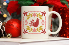 Scandinavian Christmas Bird | Christmas SVG Product Image 2