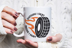Outside I skrt inside I hurt | Weirdo SVG Product Image 2
