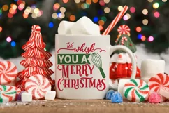 We whisk you a merry Christmas Pot Holder SVG Product Image 3