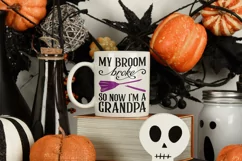 My broom broke so now I'm a grandpa | Halloween SVG Product Image 2