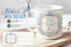 Mothers Day Mug wrap Our Angel Floral Swan Mug 15 oz Product Image 1