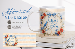 Poppies Floral mug wrap Elegant Motivational Mug Product Image 1