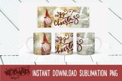 Gnome mug sublimation. Cozy Christmas Product Image 1