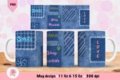 This is a cute denim mug sublimation wrap bundle. Perfect gift for.