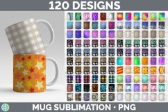 Huge bundle of 120 mug sublimation designs.