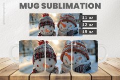 Cute Snowman Mug Wrap Sublimation |11oz, 12oz &amp; 15oz Product Image 1