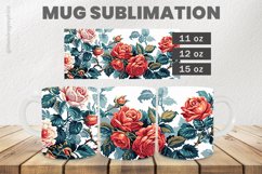 Roses Mug Wrap Sublimation |11oz, 12oz &amp; 15oz Product Image 1