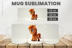 Baby Horse Mug Wrap Sublimation |11oz, 12oz & 15oz Product Image 1