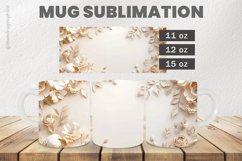 White Roses Mug Wrap Sublimation |11oz, 12oz &amp; 15oz Product Image 1