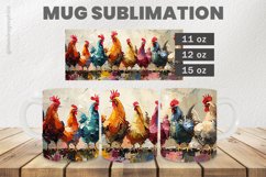 Rooster Mug Wrap Sublimation |11oz, 12oz &amp; 15oz Product Image 1