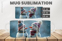 Cute Snowman Mug Wrap Sublimation |11oz, 12oz &amp; 15oz Product Image 1