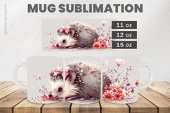 Hedgehog Mug Wrap Sublimation |11oz, 12oz &amp; 15oz Product Image 1
