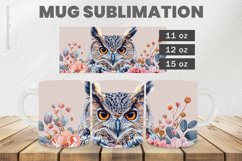 Owl Mug Wrap Sublimation |11oz, 12oz &amp; 15oz Product Image 1