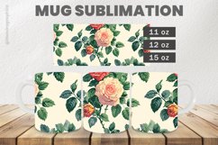 Roses Mug Wrap Sublimation |11oz, 12oz &amp; 15oz Product Image 1