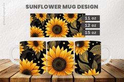 Sunflower Mug Wrap Sublimation |11oz, 12oz &amp; 15oz Product Image 1