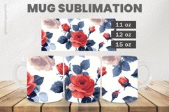 Roses Mug Wrap Sublimation |11oz, 12oz &amp; 15oz Product Image 1