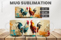Rooster Mug Wrap Sublimation |11oz, 12oz &amp; 15oz Product Image 1