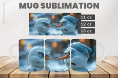 Cute Snowman Mug Wrap Sublimation |11oz, 12oz &amp; 15oz Product Image 1
