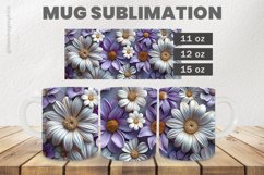 3D Flowers Mug Wrap Sublimation |11oz, 12oz &amp; 15oz Product Image 1
