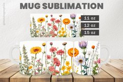 Flowers Mug Wrap Sublimation |11oz, 12oz &amp; 15oz Product Image 1