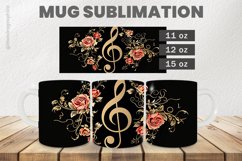 Music Note Mug Wrap Sublimation |11oz, 12oz &amp; 15oz Product Image 1