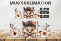 Hedgehog Mug Wrap Sublimation |11oz, 12oz &amp; 15oz Product Image 1